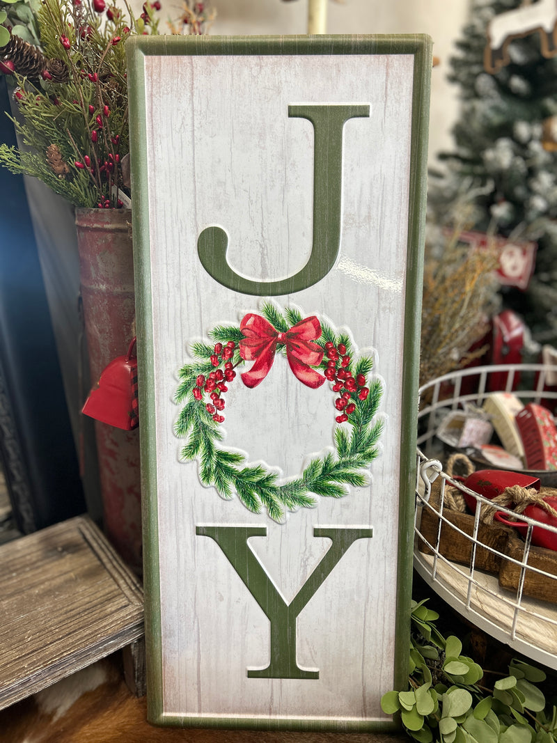 Home Decor | Joy Metal Sign [10 in x 25 in]