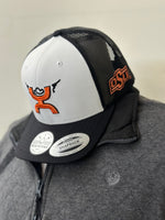 Hooey | Oklahoma State White/Black 6-Panel Trucker with Orange/Black Hooey Logo w/ Pistols [7382T-WHBK]