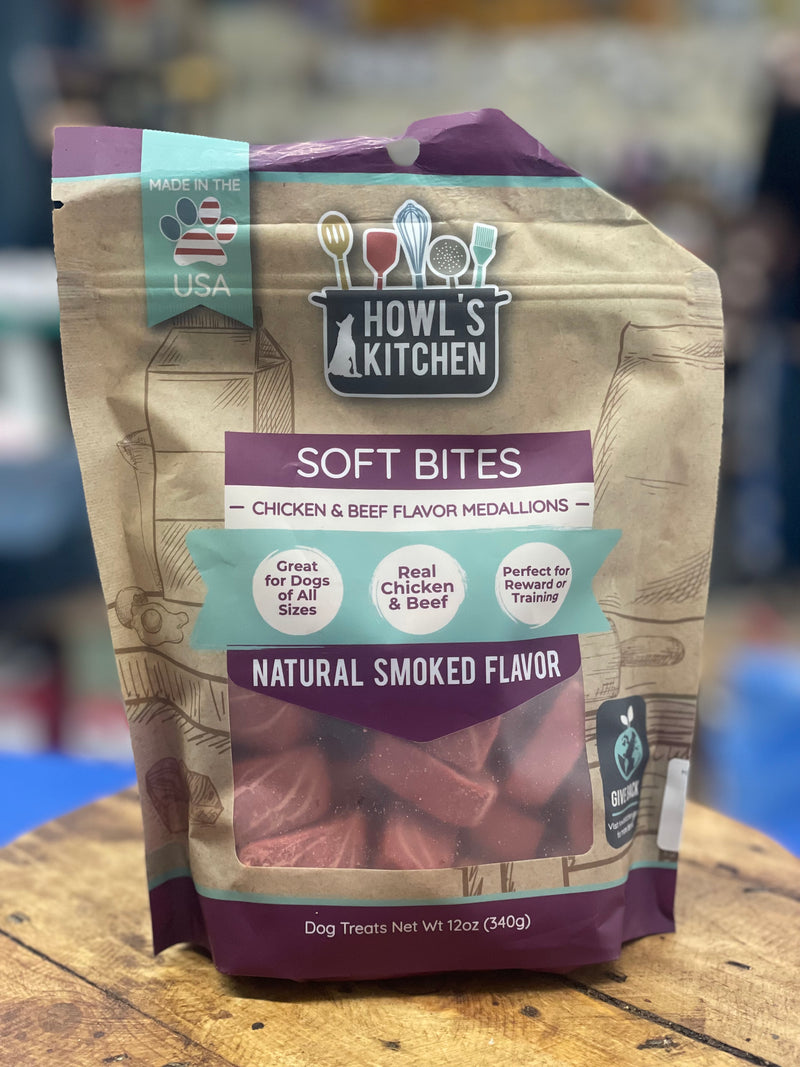 Howl's Kitchen | Dog Treats Soft Bites Chicken & Beef 12oz