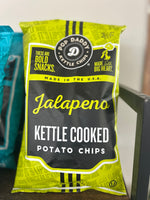 Pop Daddy Snacks | Jalapeno Kettle Cooked Potato Chips 5.0 oz