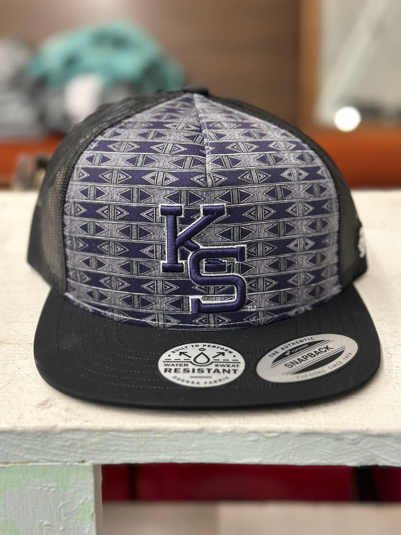 Hooey l Kansas State Purple/White/Black 5-Panel Trucker Cap with Purple/White KS Logo