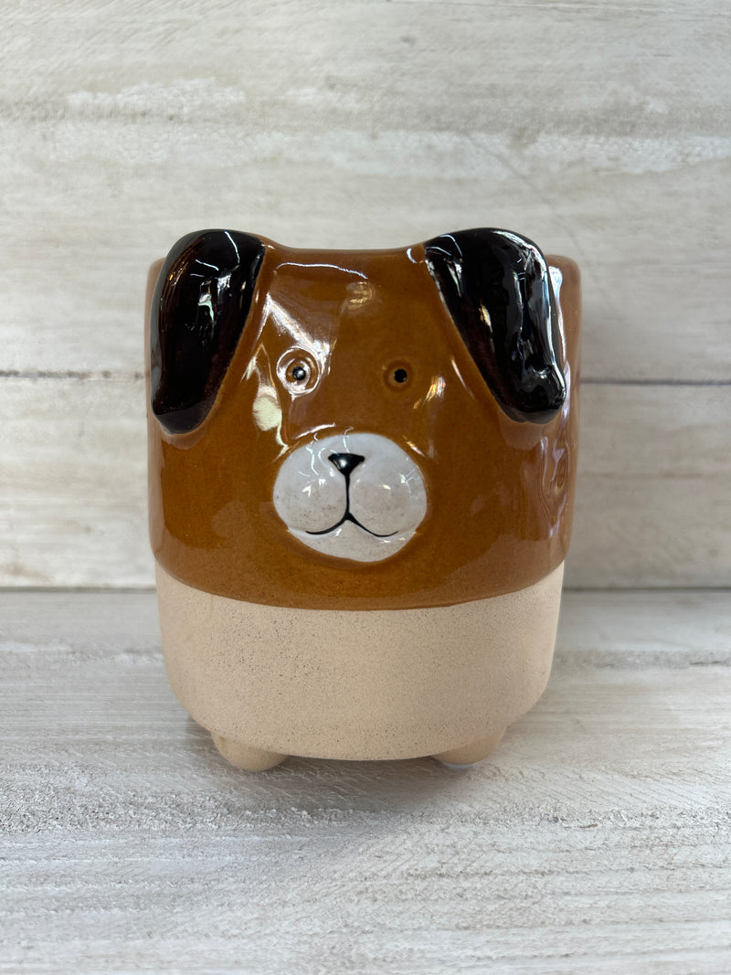 Dog on Legs Ceramic Planter [Large]