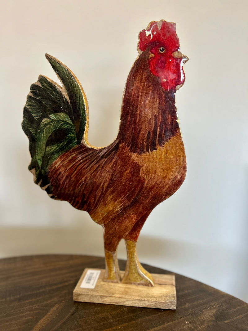 Tall Glossy Red Rooster [Large]