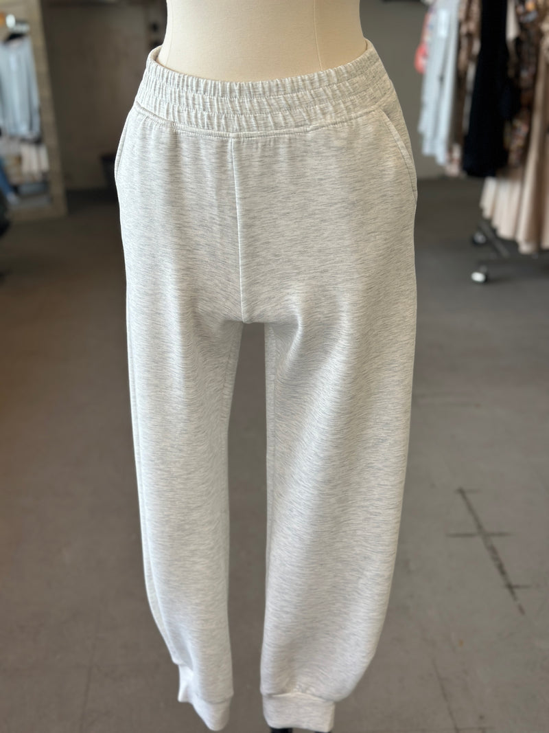 Rae Mode | Light Heather Grey Scuba Jogger Pants
