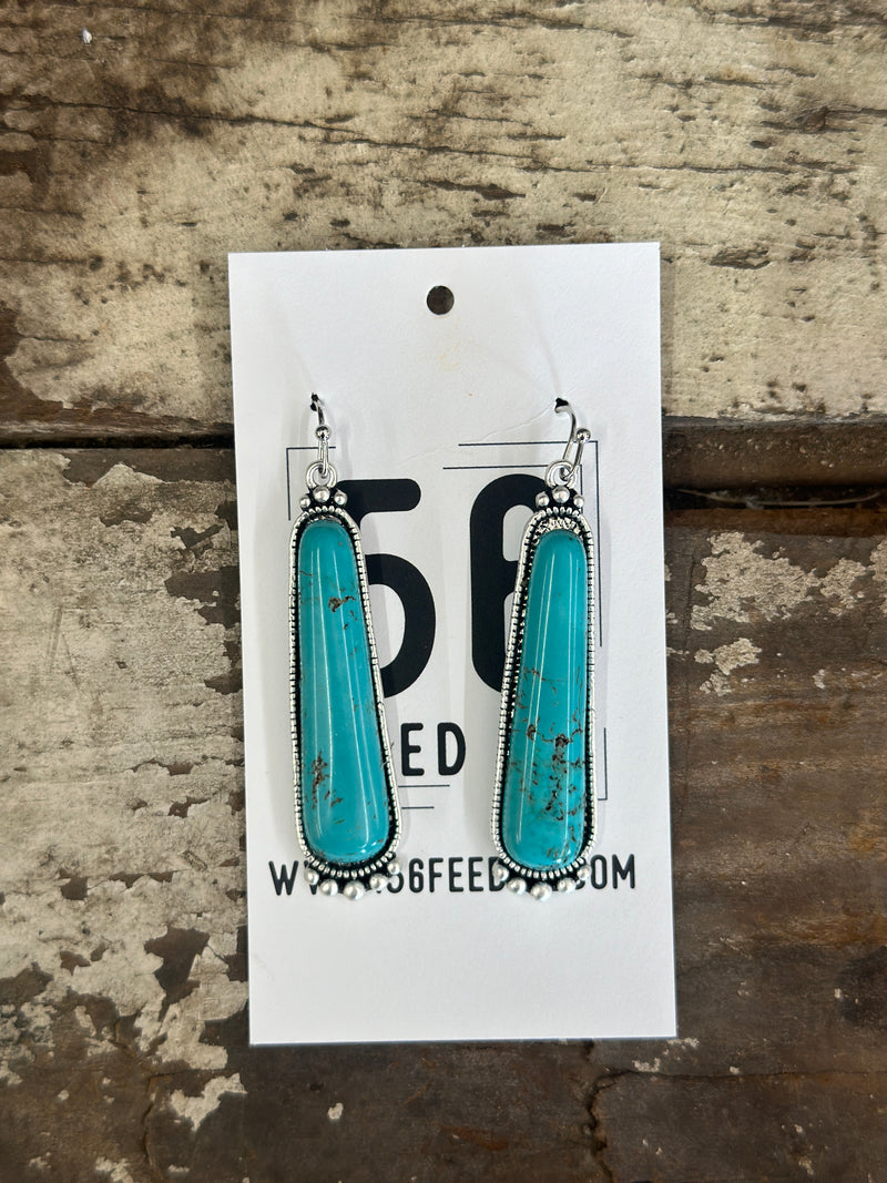 Earring | Long Turquoise Earrings