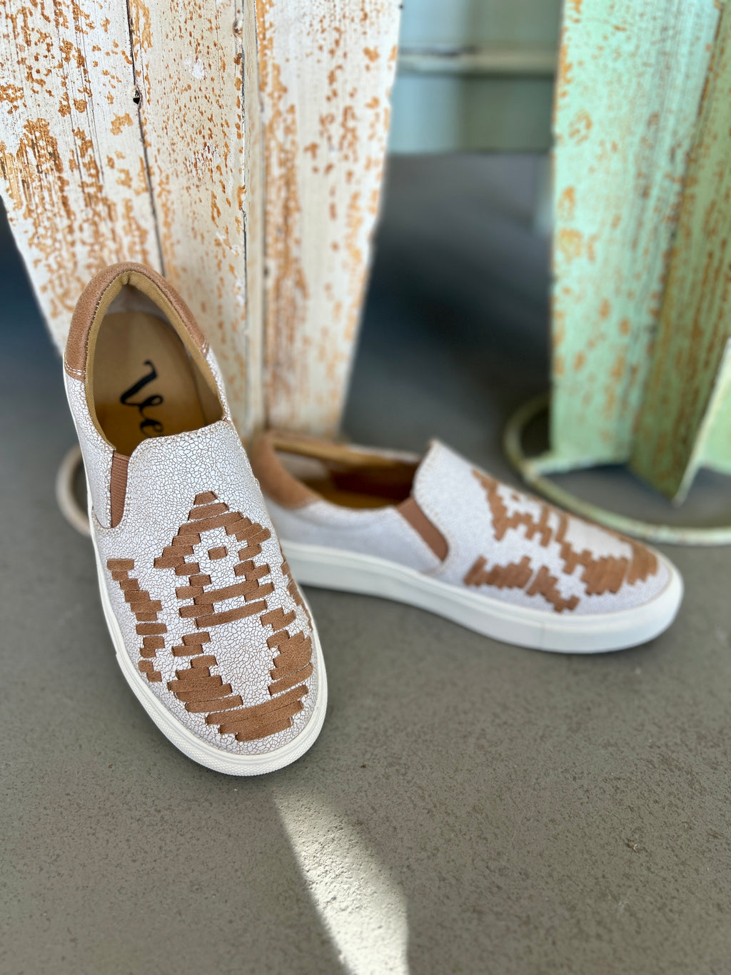Very G | Marian Tan Aztec Slip On Sneaker