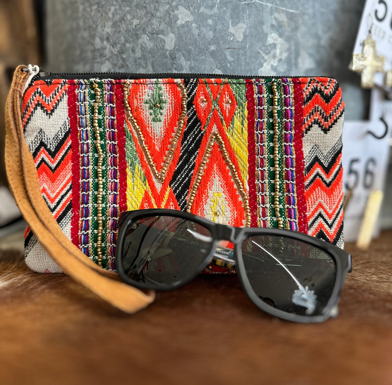 Marisol Ethic Tribal Pattern Clutch