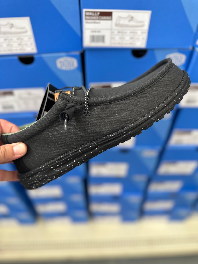 Hey Dude l Men's Wally Washed Canvas Black