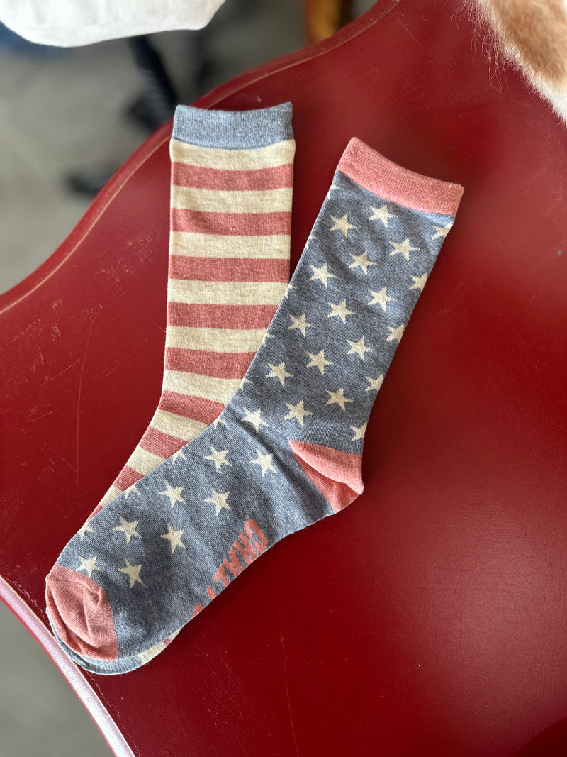 Men's Stars and Stripes Patriotic Socks