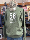 56 Feed Co | Military Green Softstyle Midweight Crewneck Sweatshirt