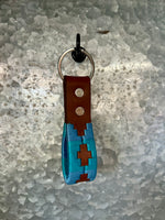 Western Linens | Mini Woven Aztec Keychain