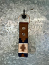 Western Linens | Mini Woven Aztec Keychain