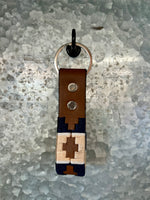 Western Linens | Mini Woven Aztec Keychain
