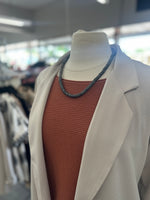 Necklace | 22 Inches Silver Navajo Pearl Roundel Bead Necklace [8mm]