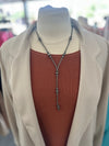 Necklace | 24 Inches Silver Navajo Pearl Drop Tassel Bead Necklace
