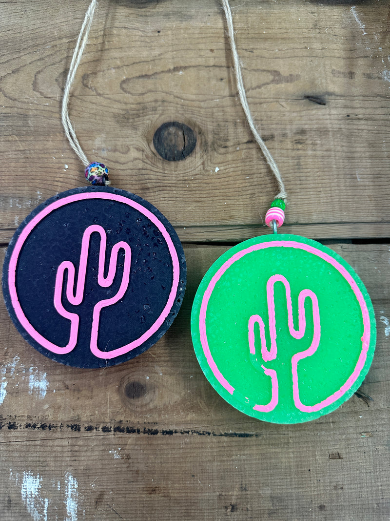 Car Freshener l Neon Cactus