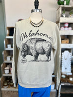 Oklahoma Buffalo Sweatshirt | Sand