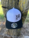 56 Feed Co l Outdoor Cap White/Black/Black Adjustable Snapback Trucker Cap