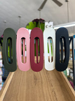Oval Lay Down Flat Hair Claw Clips