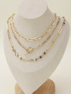 Necklace | Oval Link Layered Necklace Set