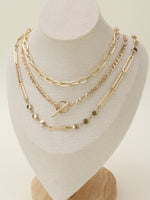 Necklace | Oval Link Layered Necklace Set