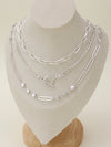 Necklace | Oval Link Layered Necklace Set