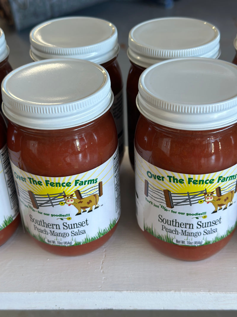 Over the Fence Farms l Southern Sunset Salsa - Peach + Mango [16 oz]