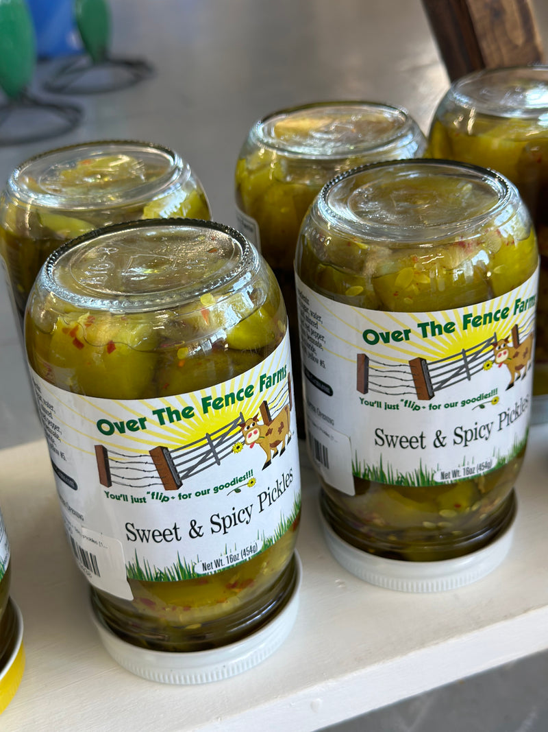 Over the Fence Farms l Sweet + Spicy Pickles [16 oz]