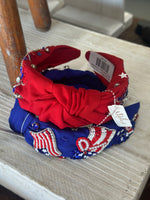 Red + White + Blue Sequin Patriotic Headbands