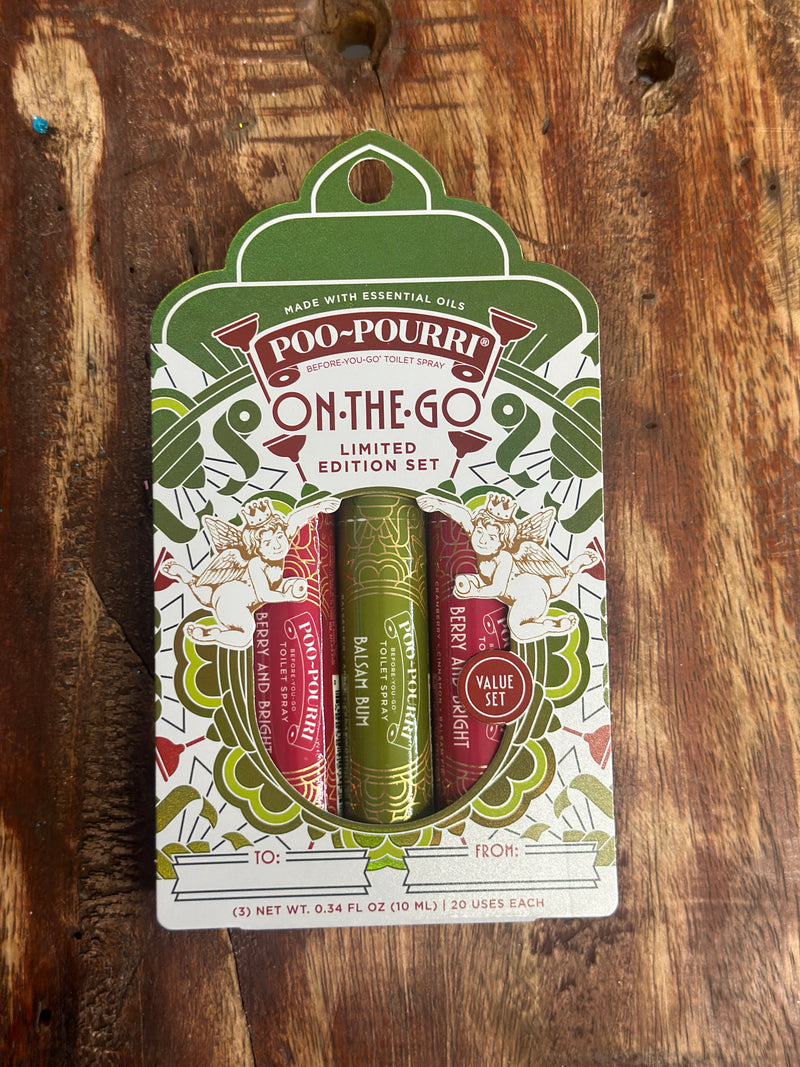 Poo-Pourri | On-the-Go Holiday Limited Edition 3 pack [10ml travel size]