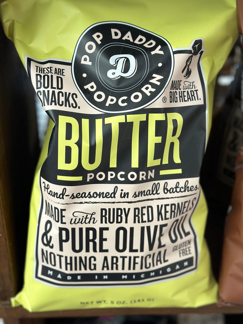Pop Daddy Snacks l Butter Flavored Popcorn 5.0 oz