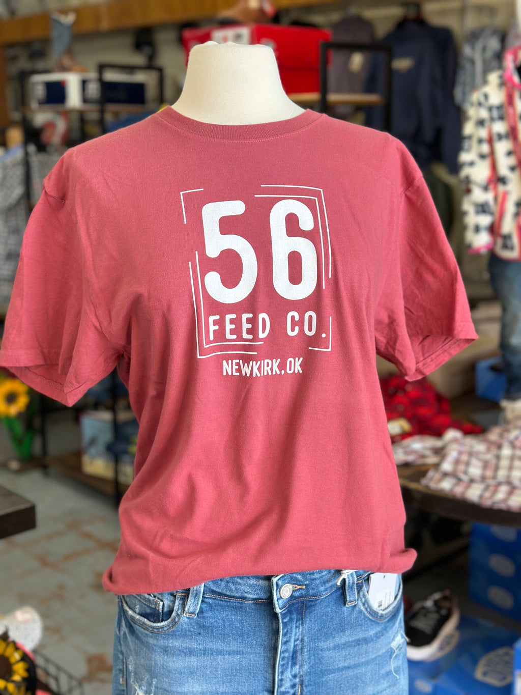 56 Feed Co |  Adult Red Rock Washed Garment Dyed Tee