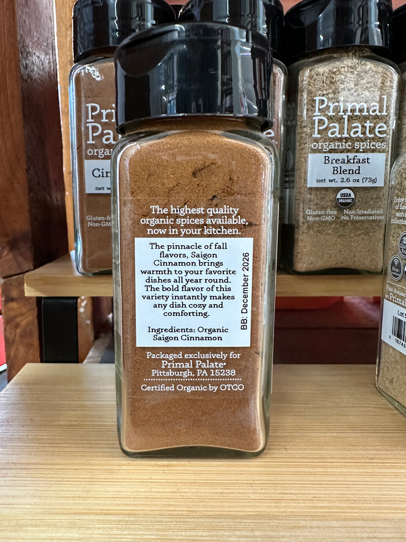 Primal Palate |  Cinnamon Organic Spices [1.4 oz]