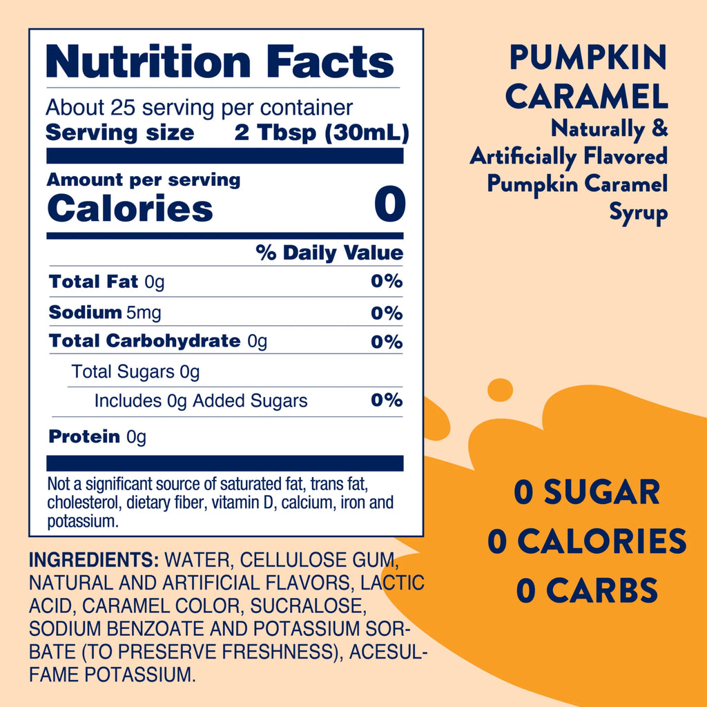 Jordan's Skinny Mixes | Sugar Free Pumpkin Caramel Syrup