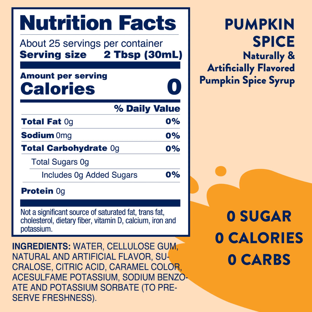 Jordan's Skinny Mixes | Sugar Free Pumpkin Spice Syrup