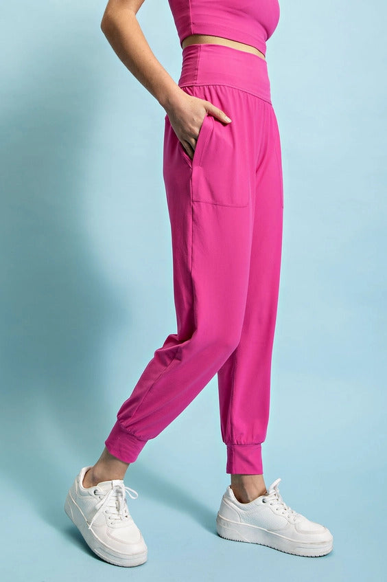 Rae Mode | Hot Pink Butter Soft Joggers with Pockets [PP6521]