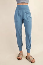 Rae Mode |  Dusty Blue Butter Soft Joggers with Pockets