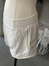 Rae Mode | Women's White Pearl Active Short with Mesh