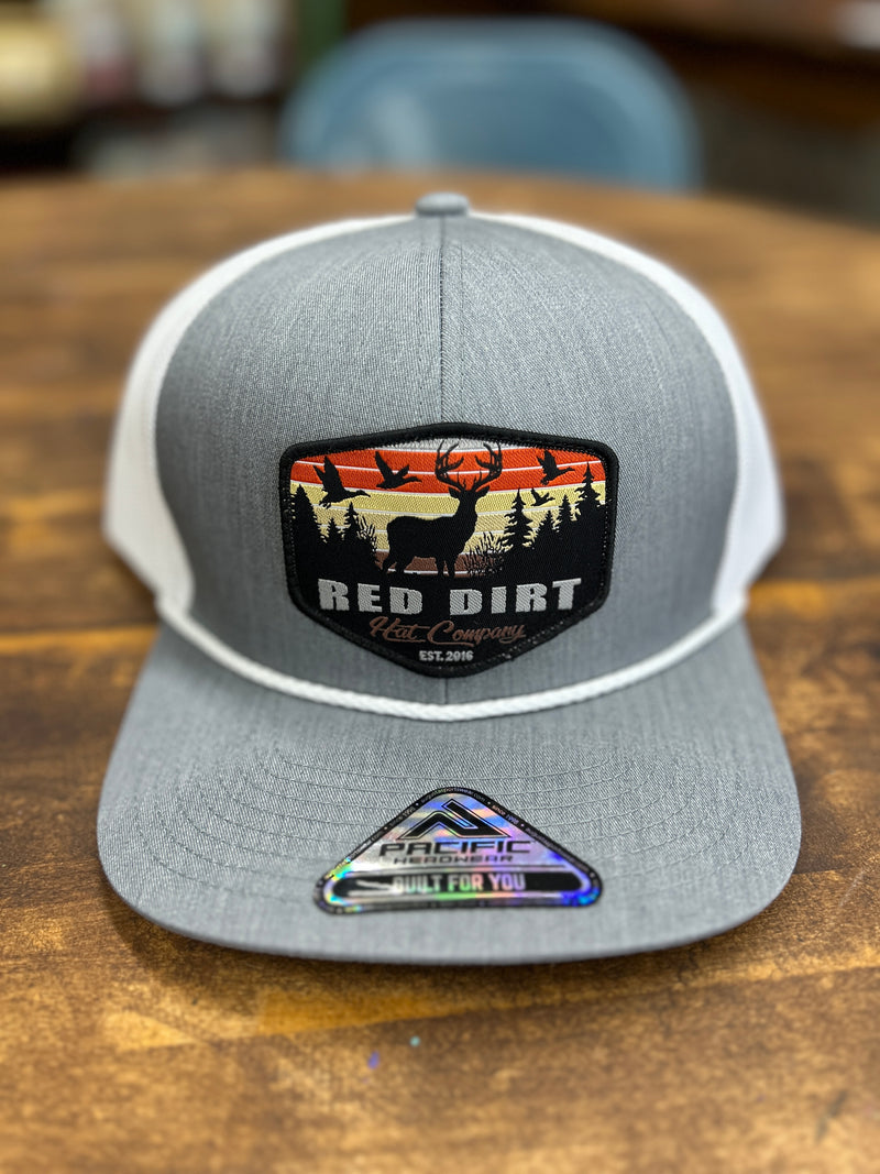 Red Dirt Hat Co Open Season Heather Grey/White White Rope 6 Panel [RDHC-480]