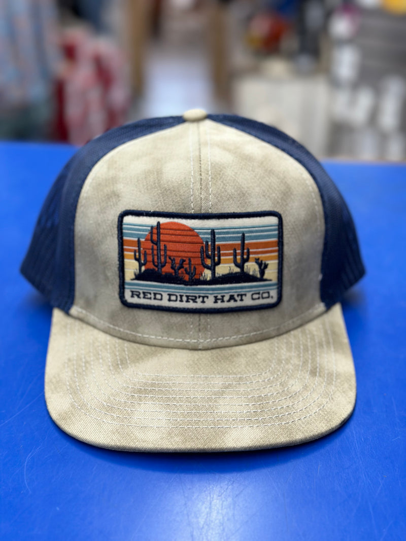 Red Dirt Hat Co l Striped Sunset Stone/Navy 6-Panel