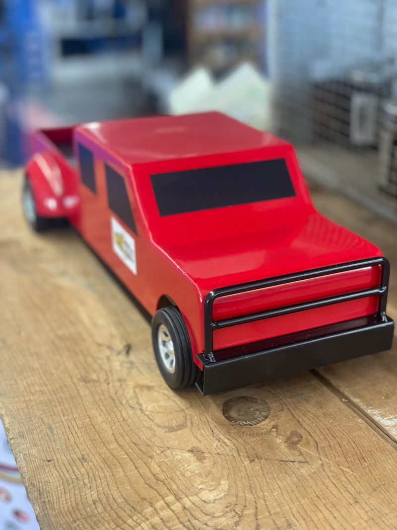 Little Buster Toys l Red 4 Door Dually Truck