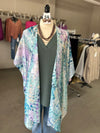 Renea Abstract Print Silky Kimono | One Size