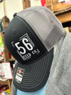 56 Feed Co | Richardson 112 Black/Charcoal with White Thread Adjustable Snapback Trucker Cap