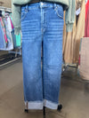 Risen Jeans | High Rise Straight Cuffed Relaxed Jeans [RDP5379]