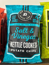 Pop Daddy Snacks | Salt and Vinegar Kettle Cooked Potato Chips 5.0 oz