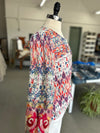 Savanna Jane | Women's Embroidered Multi-Color Tunic Top with Split Neckline