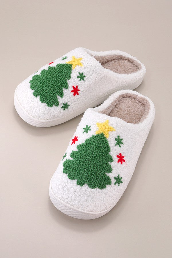 Slippers | Christmas Tree Plush Slippers