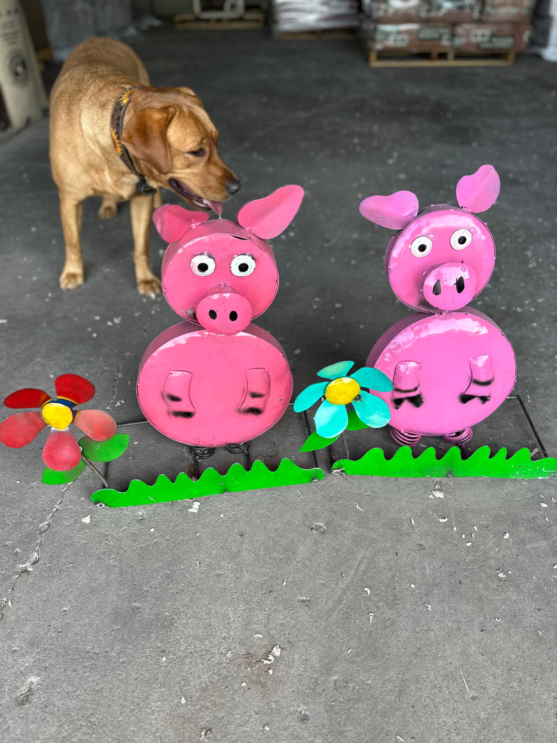 Spring Pig Metal Art