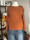 Staccato | Caramel Solid Heavy French Terry Longsleeve Top