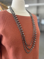 Staccato | Copper Crew Neck Waffle Textured Long Sleeve Sweater